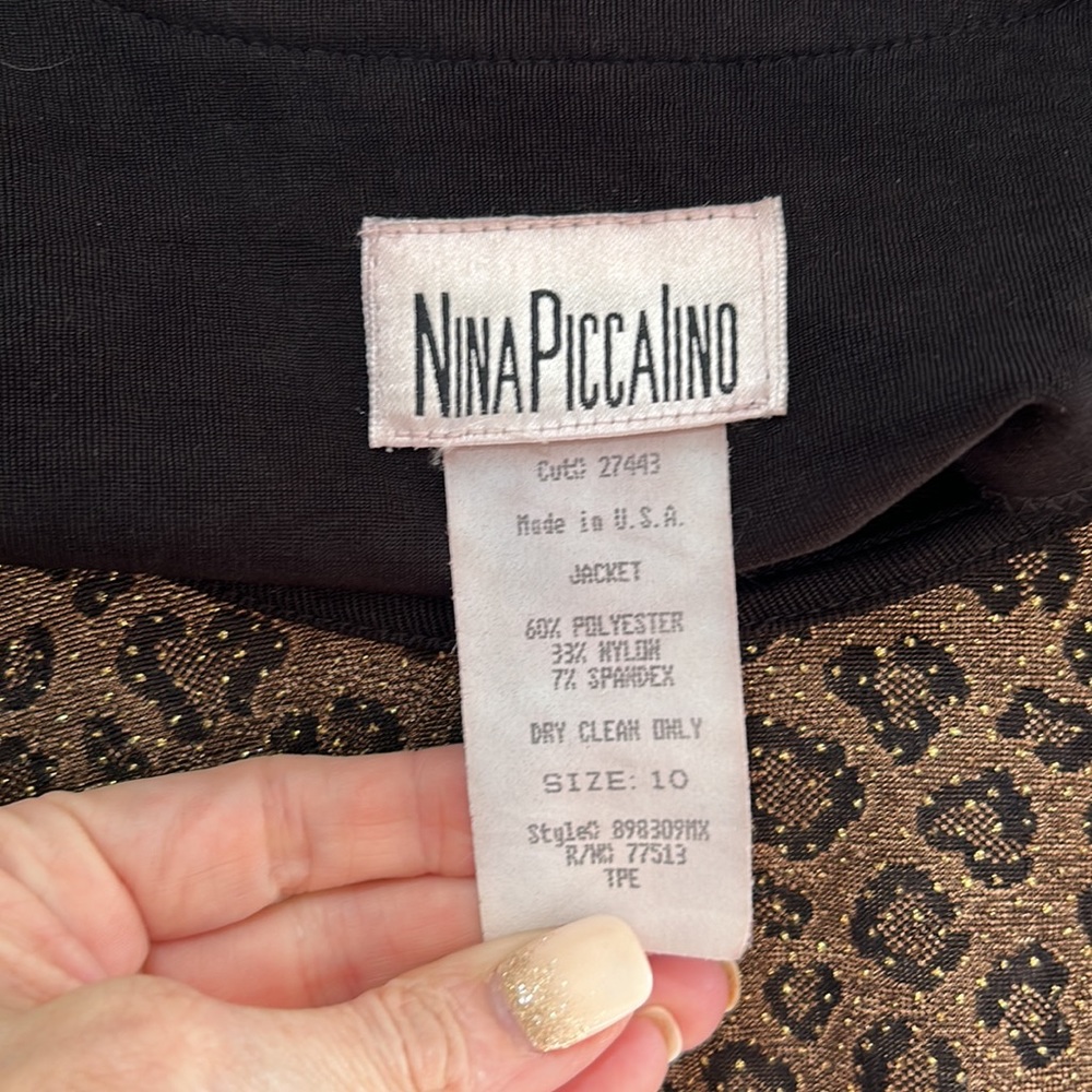 Nina Piccalino Leopard 2 in 1 luxury long sleeve cheetah print tanks w cardigan - Picture 10 of 16